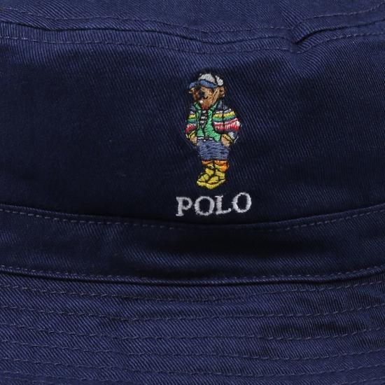  랄프 로렌 모자 폴로 베어가 그려진  양면 클로슈 - RALPH LAUREN