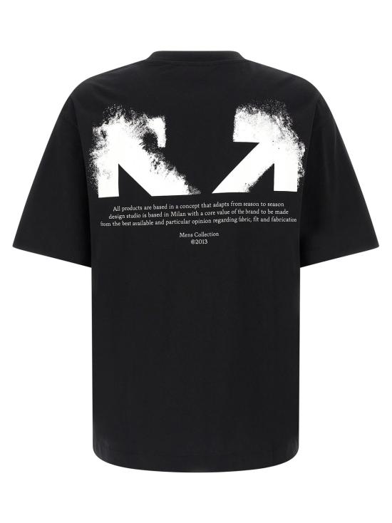  오프화이트 탑 하프 애로우 티셔츠 블랙 - OFF WHITE