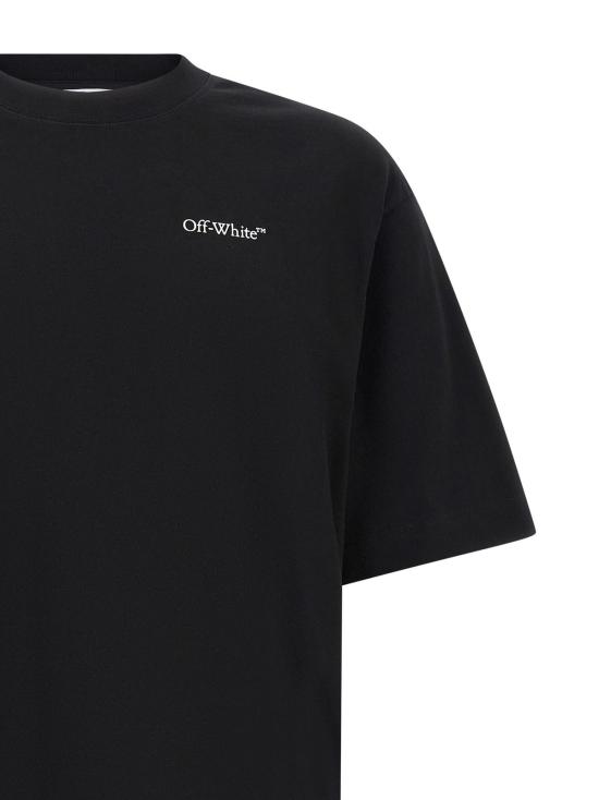  오프화이트 탑 하프 애로우 티셔츠 블랙 - OFF WHITE