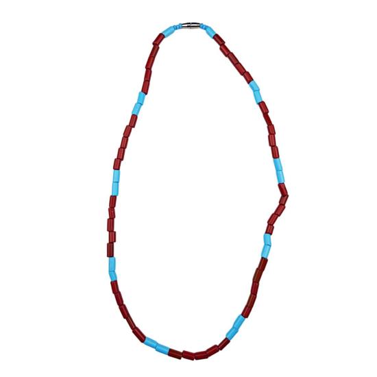  포스트 임페리얼 네크리스 예모자 목걸이 버건디/터쿼이즈