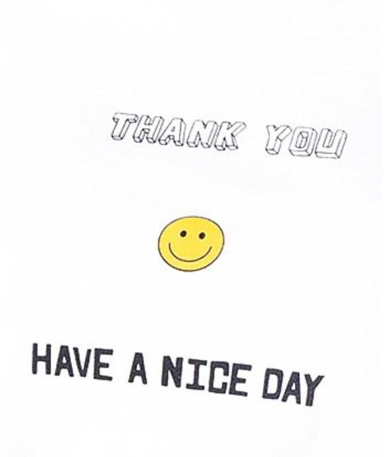  큘 긴팔 티셔츠 Kule The Modern Thank You 티셔츠 화이트 - KULE