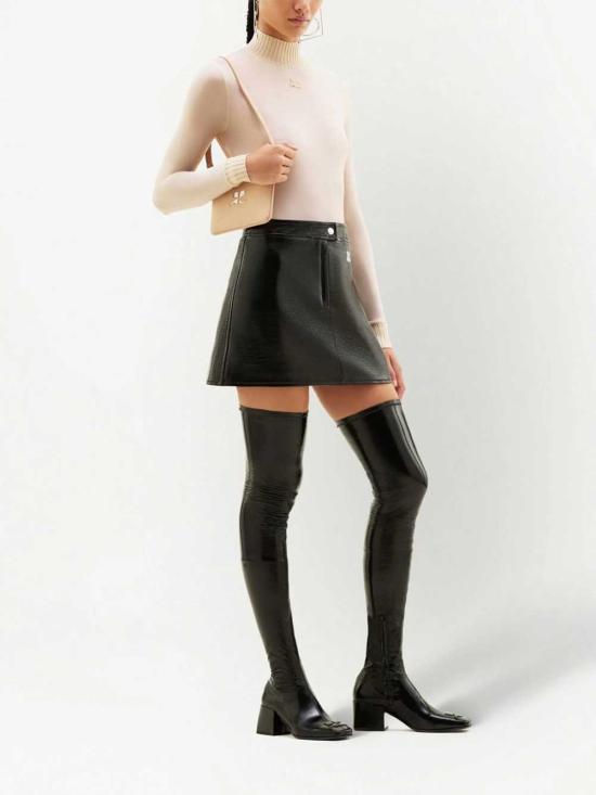 26SS 쿠레쥬 숏 스커트 PERCJU001VY0014 BLACK 9999 - COURREGES