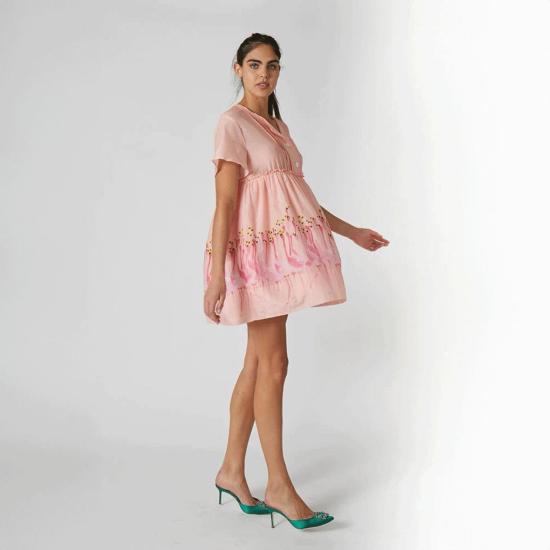  Rachel Antonoff 숏 원피스 레이첼 안토노프 하워드 드레스 핑크 - OTHER BRANDS