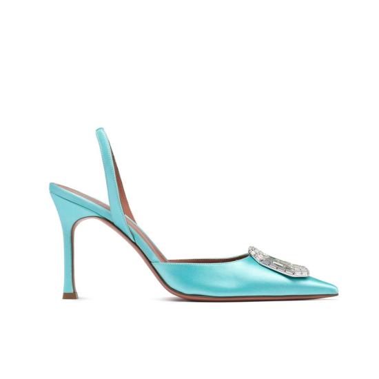  아미나 무아디 힐/펌프스 Amina Muaddi 카멜리아 펌프스 그린