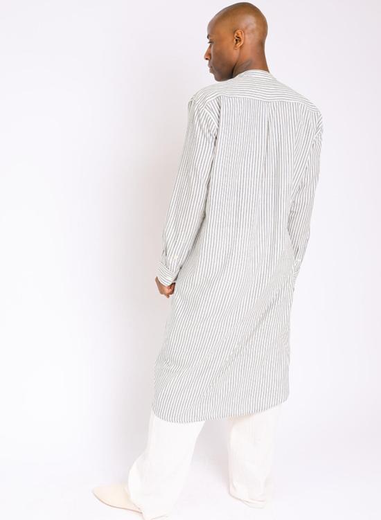  Seek Collective 튜닉 Nat 셔츠 네이비 인디고 스트라이프 - OTHER BRANDS