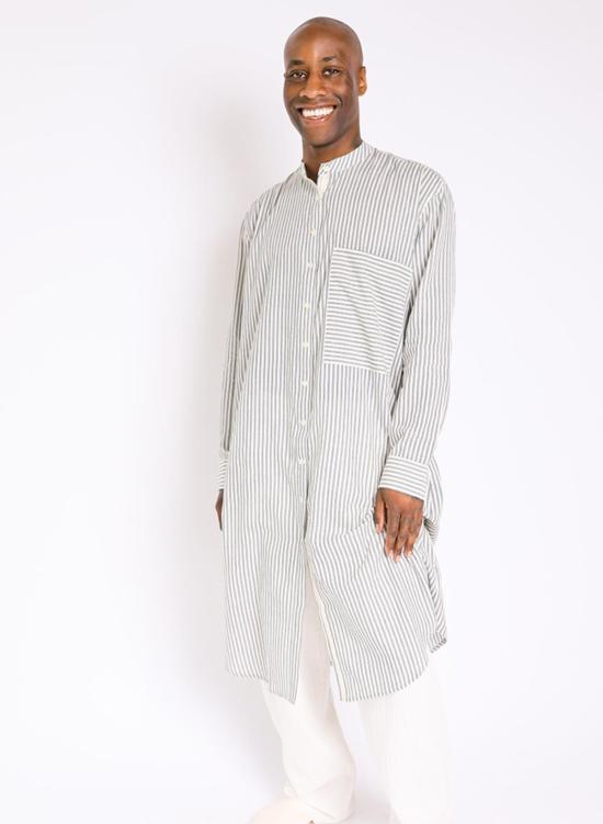  Seek Collective 튜닉 Nat 셔츠 네이비 인디고 스트라이프 - OTHER BRANDS