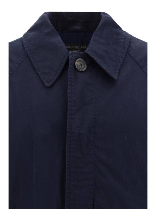  발렌시아가 코트 디컨스트럭티드 코튼  블루 - BALENCIAGA