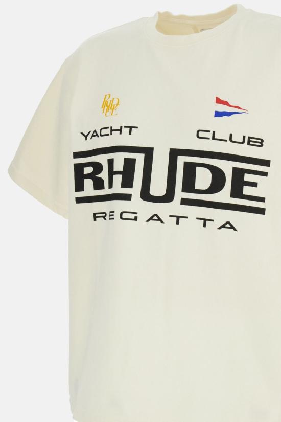  루드 반팔 티셔츠 Rhude 아메리카나에서 영감을 받은 티셔츠 화이트 - RHUDE