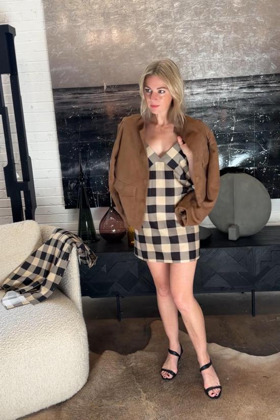  세로야 숏 원피스 Ser.O.Ya 샨티 리넨 미니 드레스 - SER.O.YA