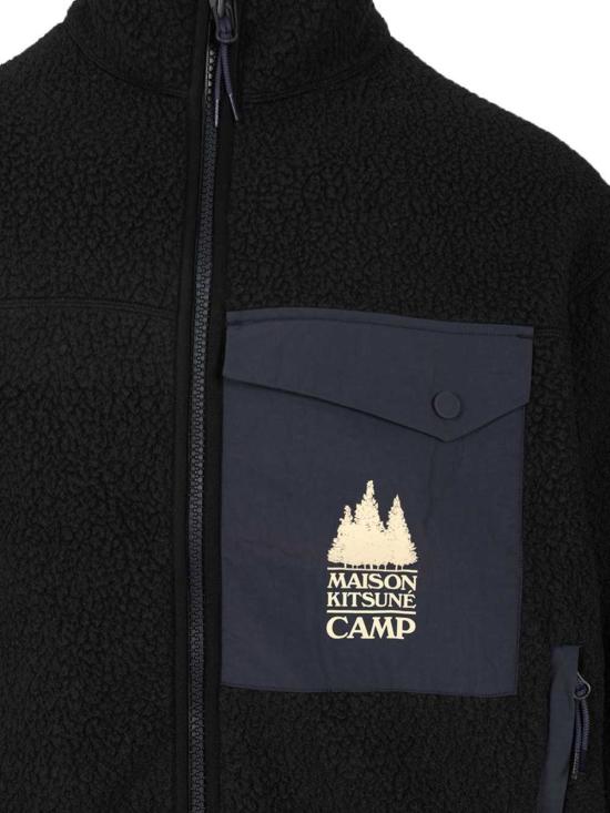  메종키츠네 자켓 메종 키츠네 플리스 재킷 블랙 - MAISON KITSUNE