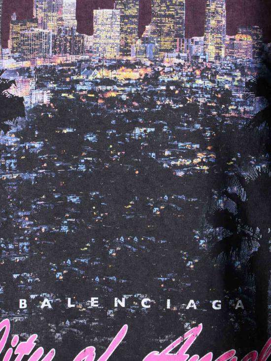  발렌시아가 긴팔 티셔츠 레이어드 셔츠 블랙 - BALENCIAGA