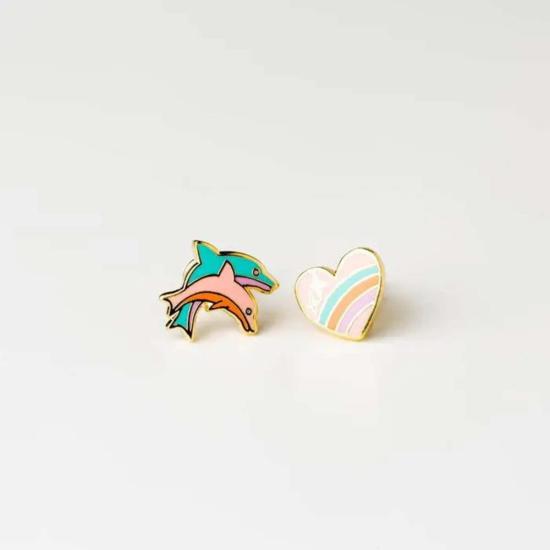  [키즈] Murray & Finn 네크리스 머레이 앤 핀 하트와 돌고래 귀걸이
