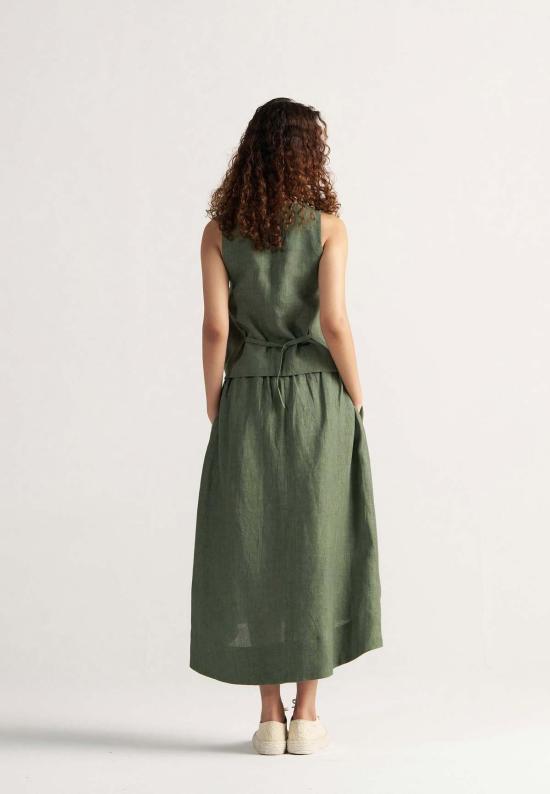  이키비 베스트 애프터눈 어페어 코디 세트 세이지 그린 - IKKIVI