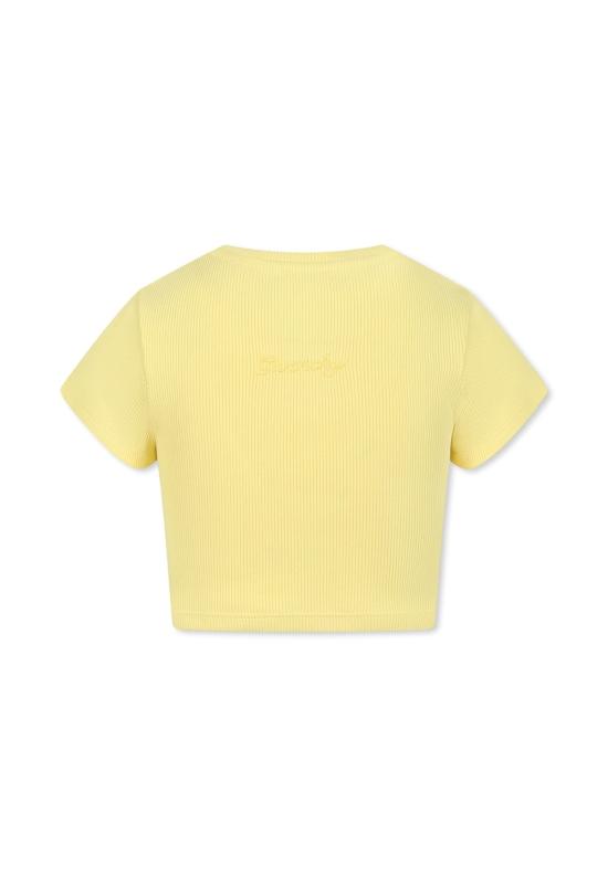  [키즈] 지방시 티셔츠 키즈 크롭 티셔츠 4G 모티브 옐로우 - GIVENCHY