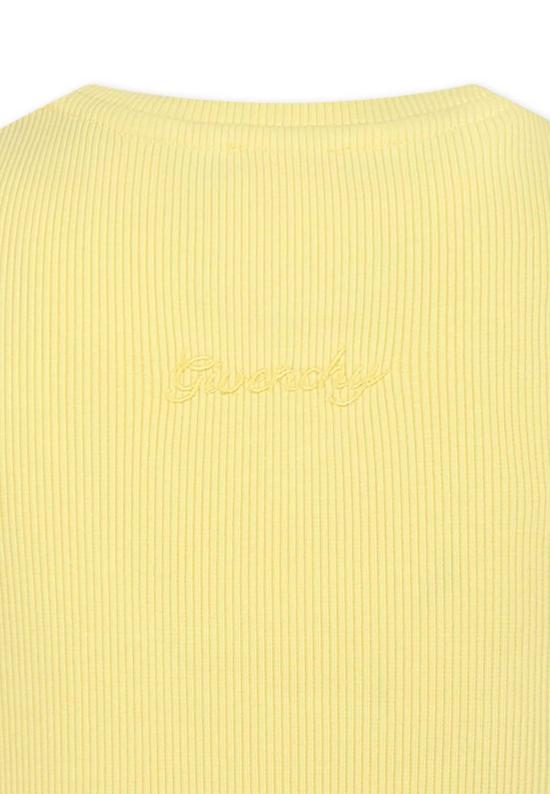  [키즈] 지방시 티셔츠 키즈 크롭 티셔츠 4G 모티브 옐로우 - GIVENCHY