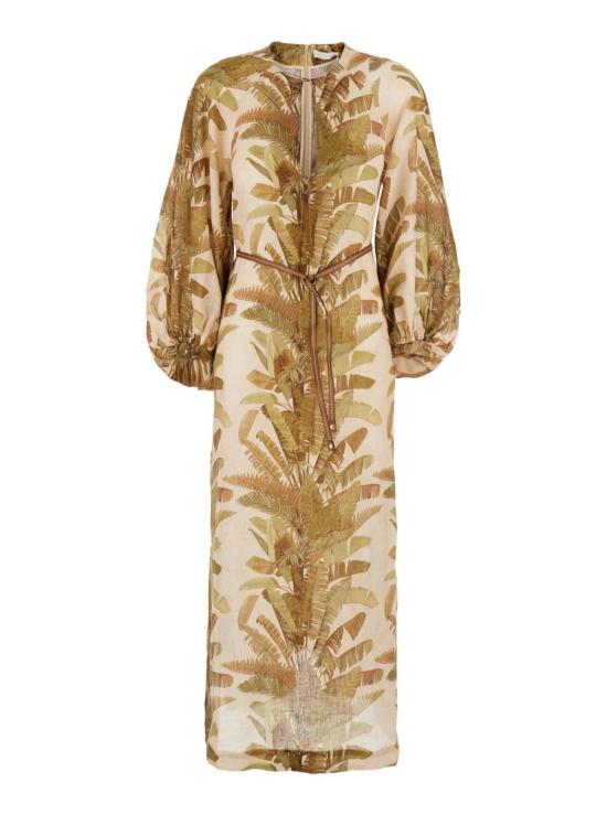  짐머만 미디 원피스 어센션 미디 드레스 브라운