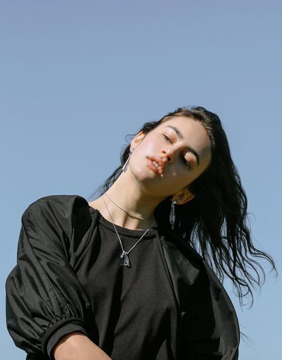  클레드 목걸이/팬던트 드롭 카운츠 목걸이 (은)