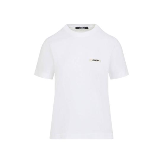  자크뮈스 반팔 티셔츠 르 그로그랭 티셔츠 화이트 - JACQUEMUS