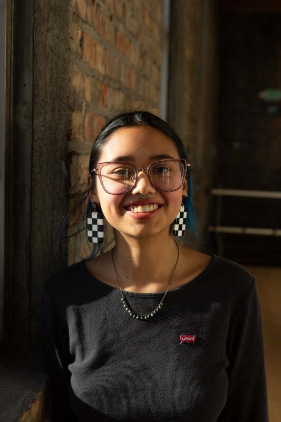  페어 아니타 이어링 체크무늬 레진 귀걸이 - FAIR ANITA