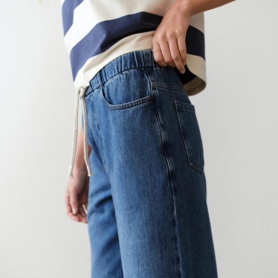  마린 레이어 데님 팬츠 엘라 스트레이트 레그 팬츠 미디엄 워시 - MARINE LAYER