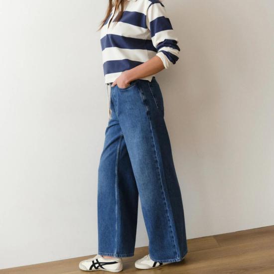  마린 레이어 데님 팬츠 엘라 스트레이트 레그 팬츠 미디엄 워시 - MARINE LAYER