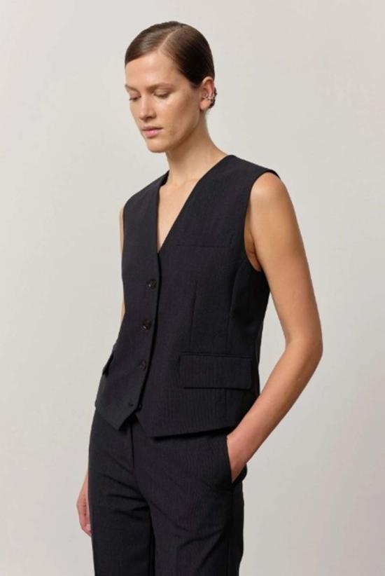  비르기테 허스카인드 베스트 Herskind 아틀라스 조끼 네이비 멜란지 - BIRGITTE HERSKIND