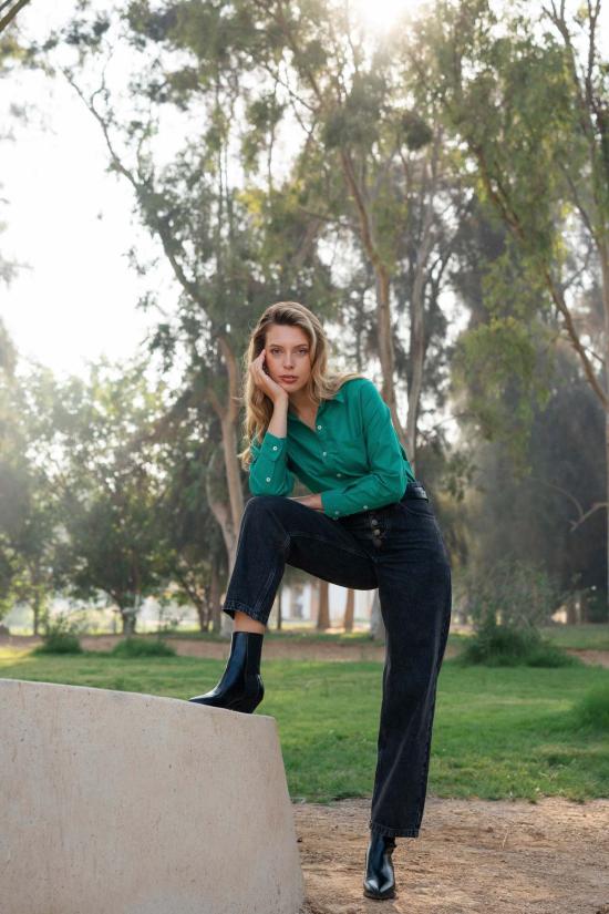  나지라 데님 팬츠 케르미나 진 - NAZEERAH