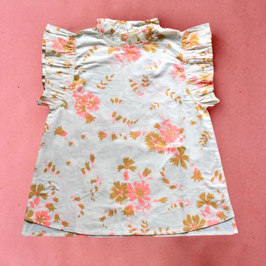  [키즈] 봉주르 블라우스 어린이용  , 플라운스 부케 플루오 - BONJOUR