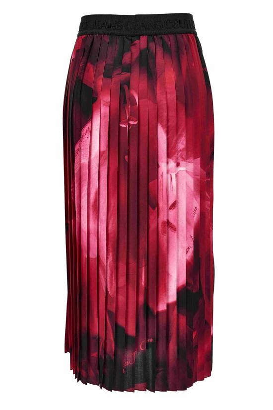  베르사체 롱 스커트 진 쿠튀르 롱 플리츠 스커트 핑크 - VERSACE
