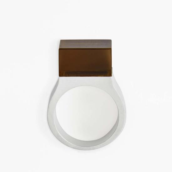  밍유왕 반지 밍위왕 벡터 링 스모키 쿼츠 - MING YU WANG