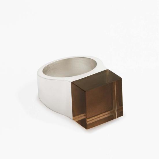  밍유왕 반지 밍위왕 벡터 링 스모키 쿼츠