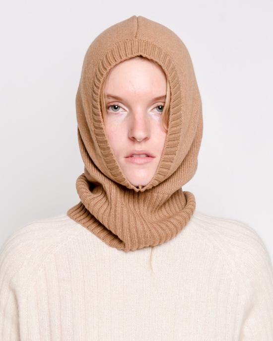  리타 모자 로우 마일리 니트 바클라바 카멜 - RITA