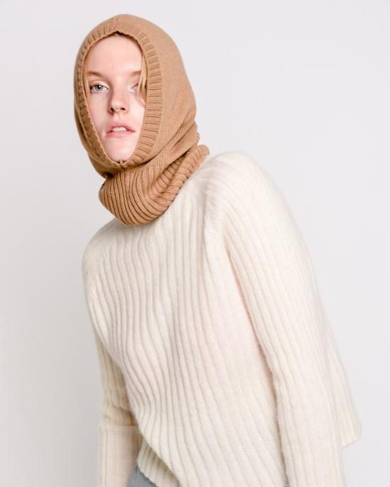  리타 모자 로우 마일리 니트 바클라바 카멜 - RITA