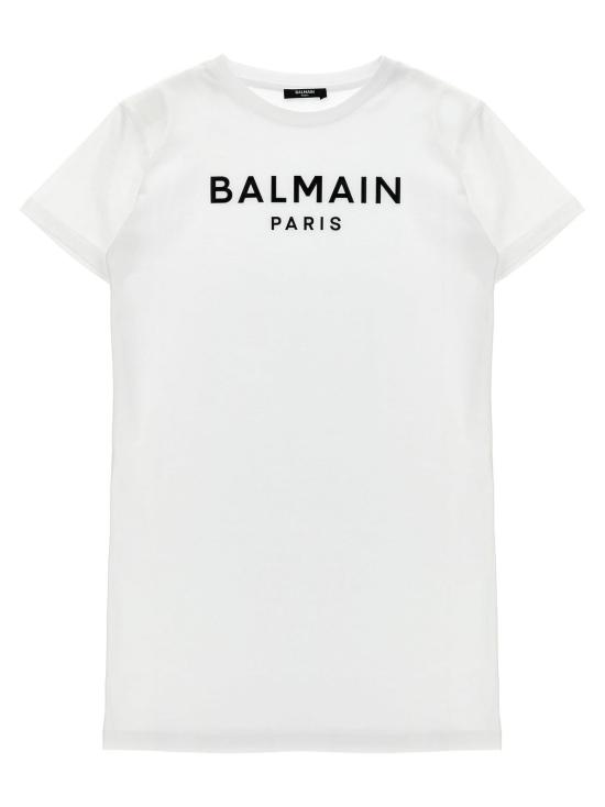  [키즈] 발망 원피스 엠보싱 로고 키즈 드레스 화이트/블랙