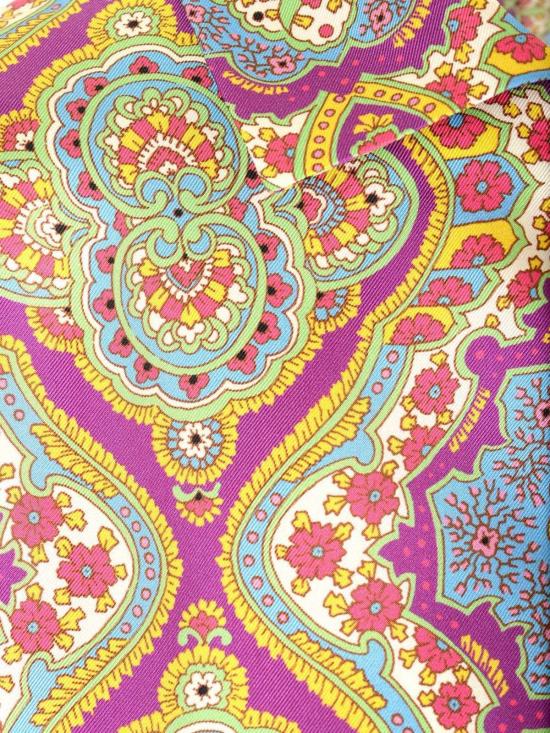  에트로 반팔 티셔츠 프린트 실크 반팔 티셔츠 멀티컬러 - ETRO