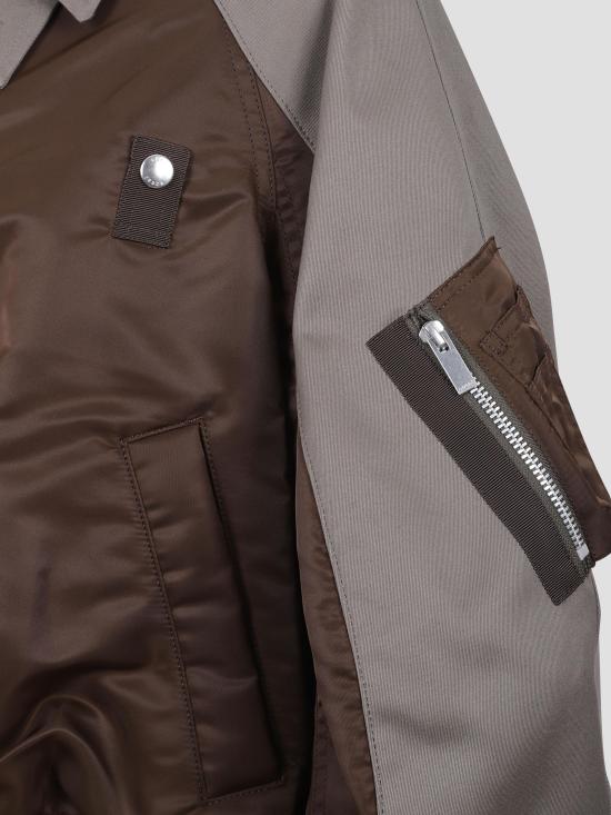 26SS 사카이 긴팔 셔츠 2608303 606 BROWN GRAY - SACAI