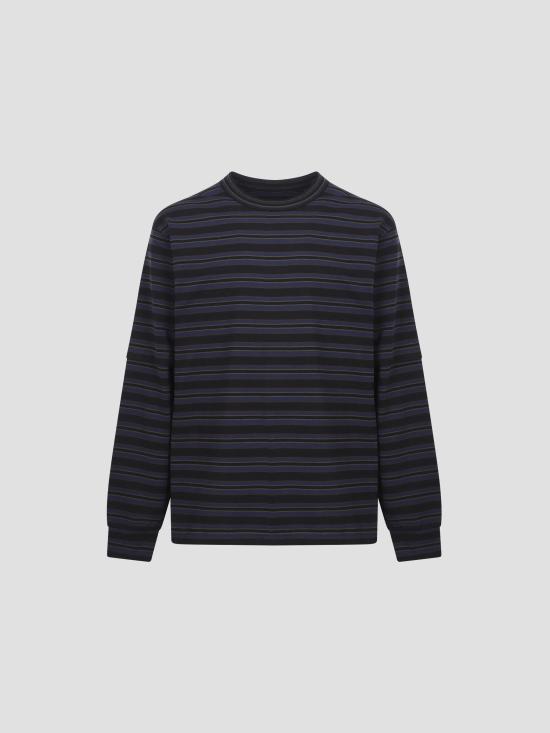 26SS 사카이 반팔 티셔츠 2603983M 005 BLACK NAVY