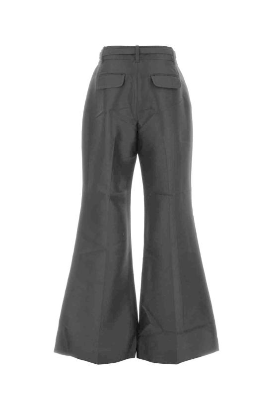  짐머만 팔라초 팬츠 지머만 하이프노틱 울 블렌드 플레어  블랙 - ZIMMERMANN