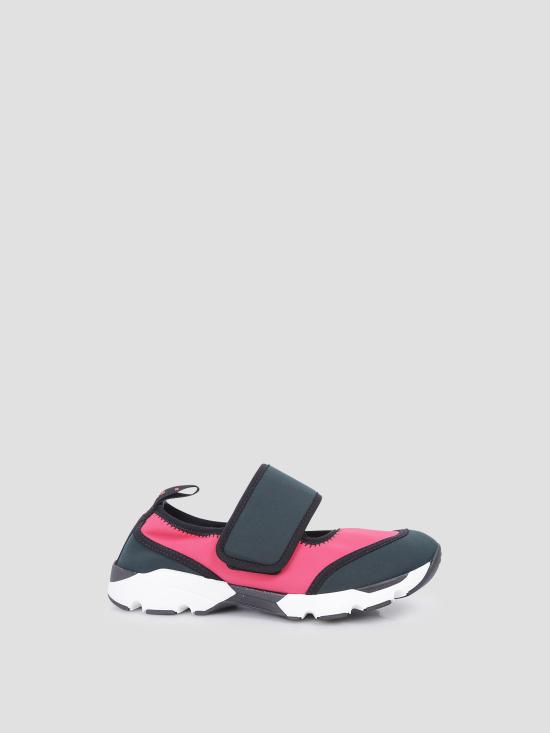 26SS 마르니 라이크라 메리 제인 스니커즈 SNZW020602P7613 ZP079 FUCHSIA GREEN