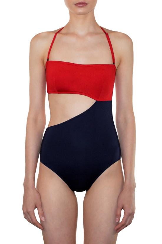  MEI L'ANGE 원피스 수영복 Mei L'ange Madeline 밴드 마이요 네이비 레드 - OTHER BRANDS