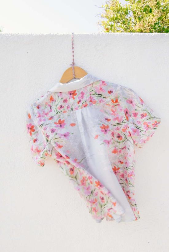  Jess Meany 셔츠 제스 미니 실크 페탈스 라구나 라운지 셔츠 실크 페탈스 - JESS MEANY