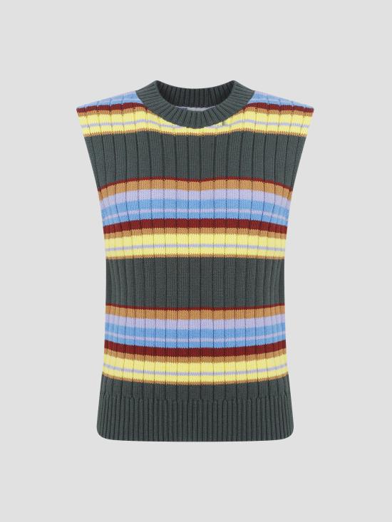 26SS 드리스 반 노튼 니트 베스트 212353730 610 FOREST