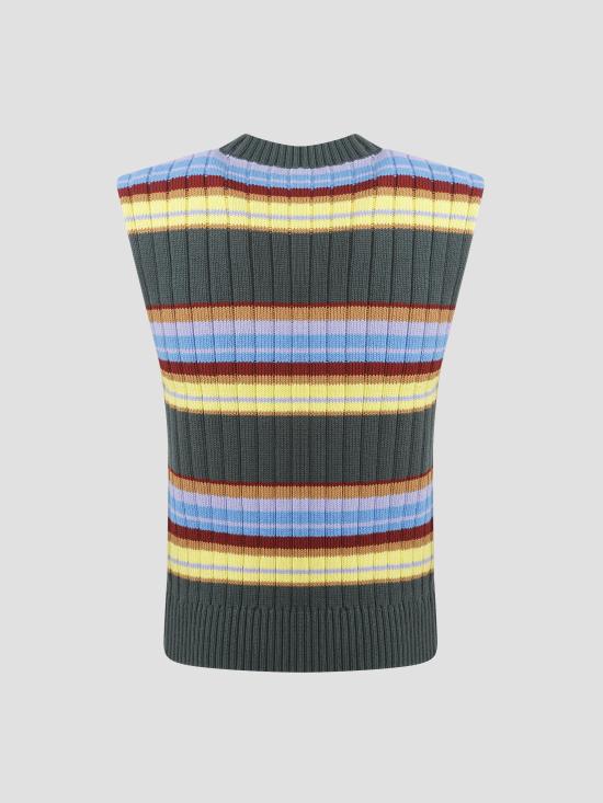 26SS 드리스 반 노튼 니트 베스트 212353730 610 FOREST - DRIES VAN NOTEN