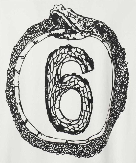  MM6 메종마르지엘라 긴팔 티셔츠 Mm6 메종 마르지엘라 코튼 후드티 화이트 - MM6 MAISON MARGIELA