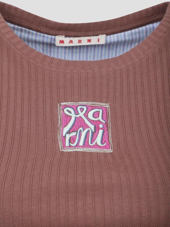 26SS 마르니 미디 원피스 ABJE1542S0UTC600 00M37 TOBACCO - MARNI