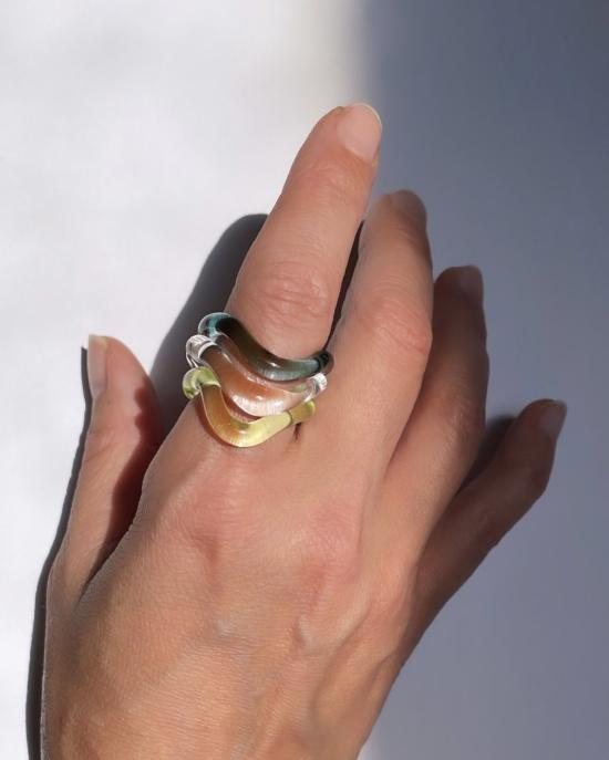  Unknown 반지 알 수 없는 회색 파도 - OTHER BRANDS