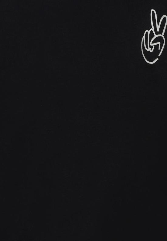  [키즈] 몰로 트레이닝 상의 어린이용 손 프린트 티셔츠 블랙 - MOLO