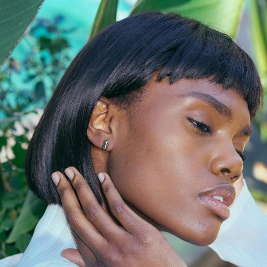  밍유왕 이어링 밍위왕 미니 빈  스털링 실버 - MING YU WANG