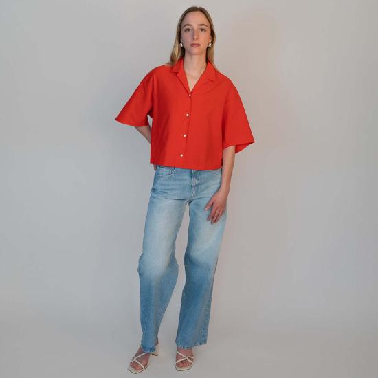  알리지 블라우스 알리시 시어서커 탑 - ALYSI