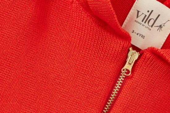  [키즈] 빌드 하우스 오브 리틀 풀오버 키즈  오가닉 니트 가디건 코랄 - VILD HOUSE OF LITTLE